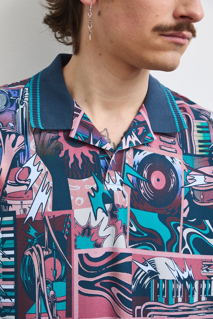 Medicine polo męskie bawełniane z elastanem RS26-POMC13 multicolor