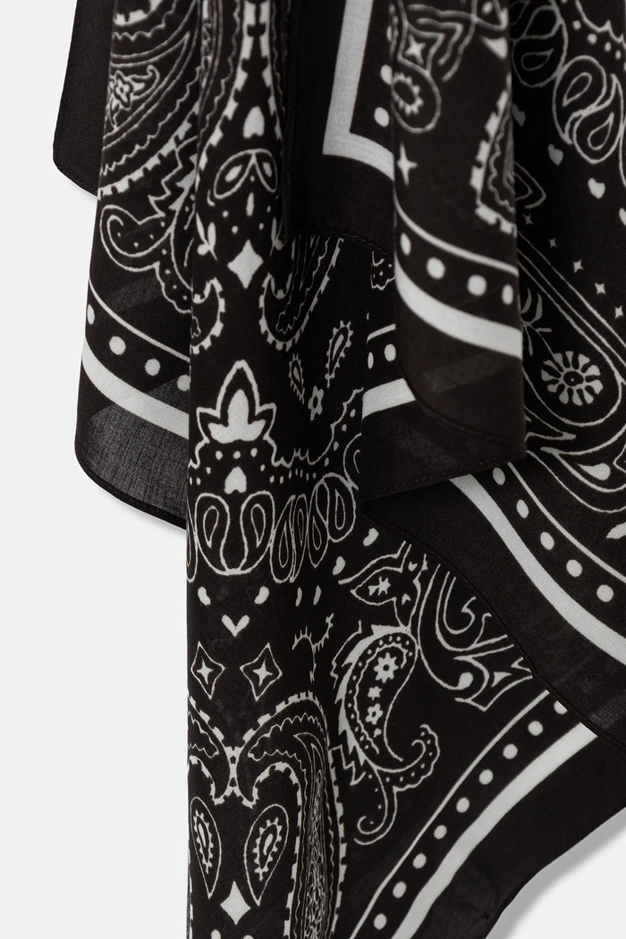 Doplňky Bandana dámská z viskózy se vzorem RS26-SAD307 hnědá