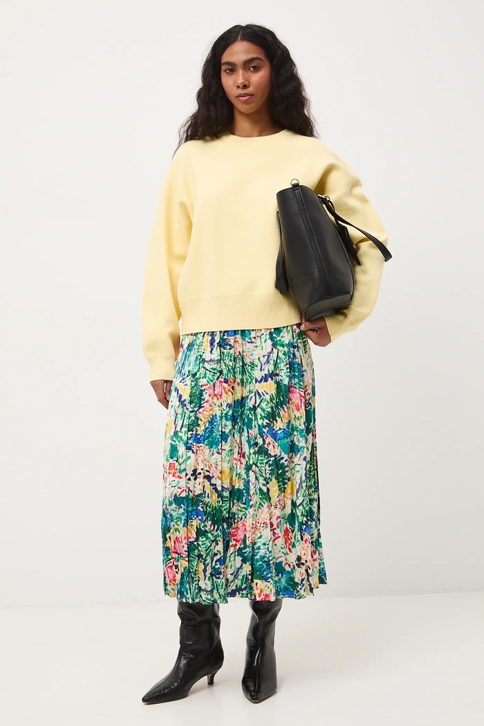 Spódnica damska maxi z kolekcji Eviva L'arte rozkloszowany multicolor RS26-SDD250