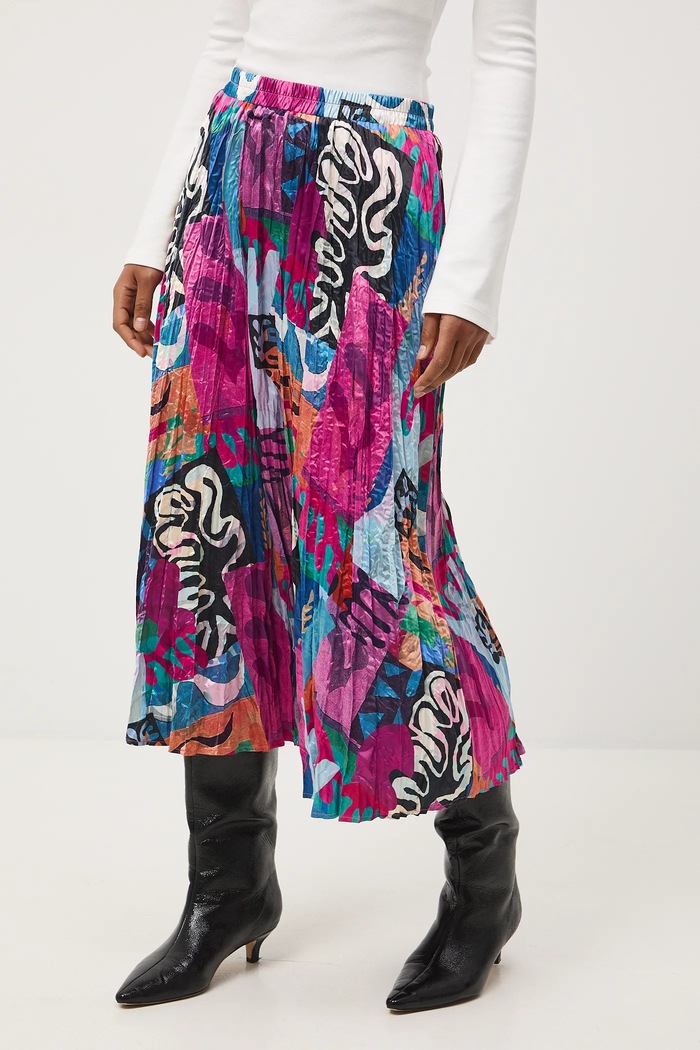 Spódnica damska maxi z kolekcji Eviva L'arte rozkloszowany multicolor RS26-SDD250