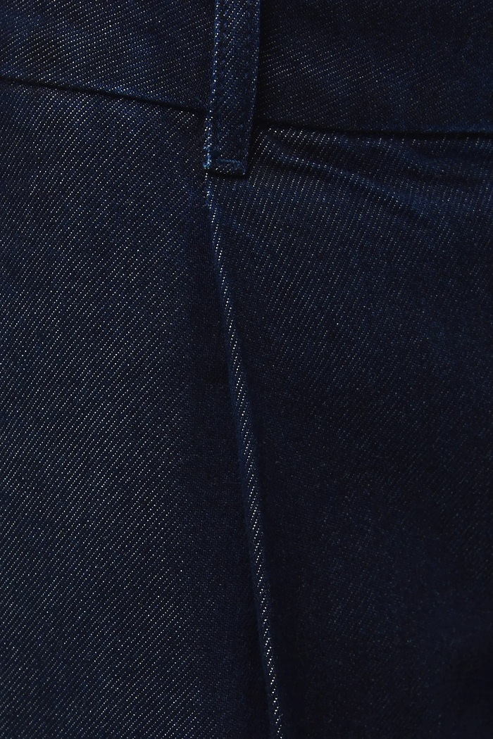Jeansy bawełniane damskie wide leg gładkie granatowy RS26-SJD310