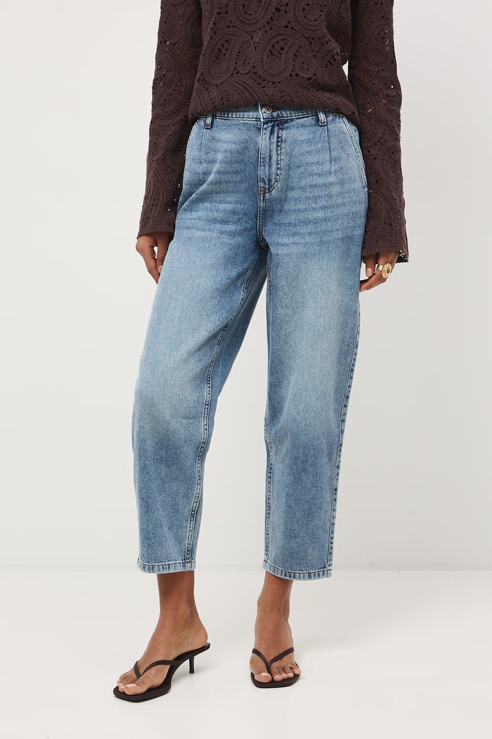 Jeansy carrot damskie RS26-SJD503 niebieski RS26