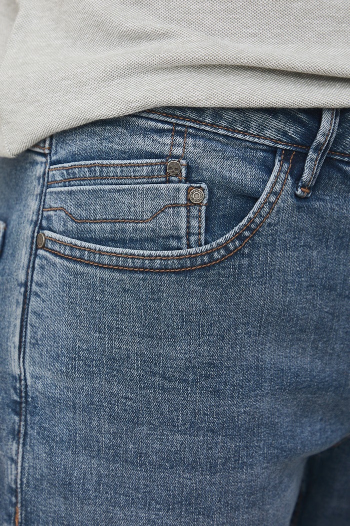 Jeansy slim fit męskie niebieski RS26-SJM504