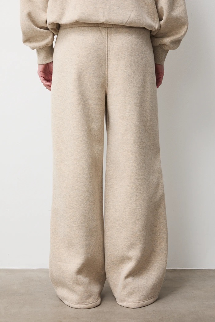 Odzież Spodnie dresowe damskie wide leg RS26-SPD011 beżowy