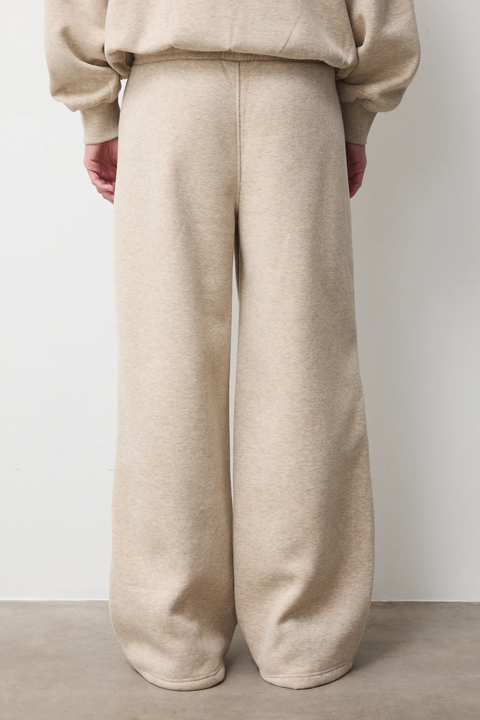 Odzież Spodnie dresowe damskie wide leg RS26-SPD011 beżowy