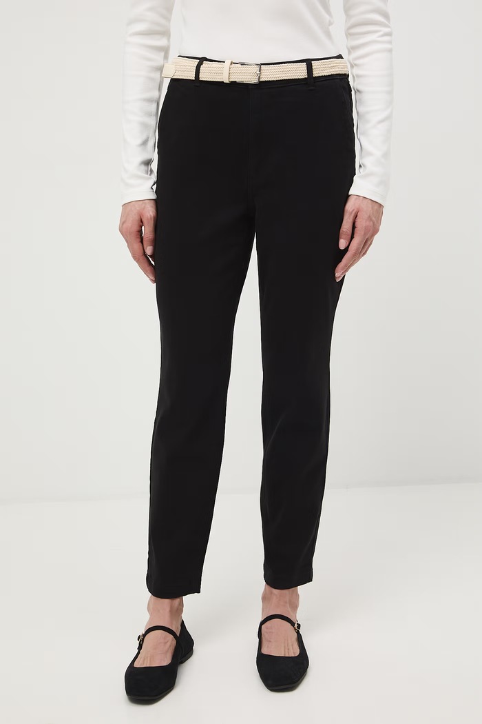 Medicine pantaloni chinos pentru femei, din bumbac cu elastan RS26-SPD040 negru RS26