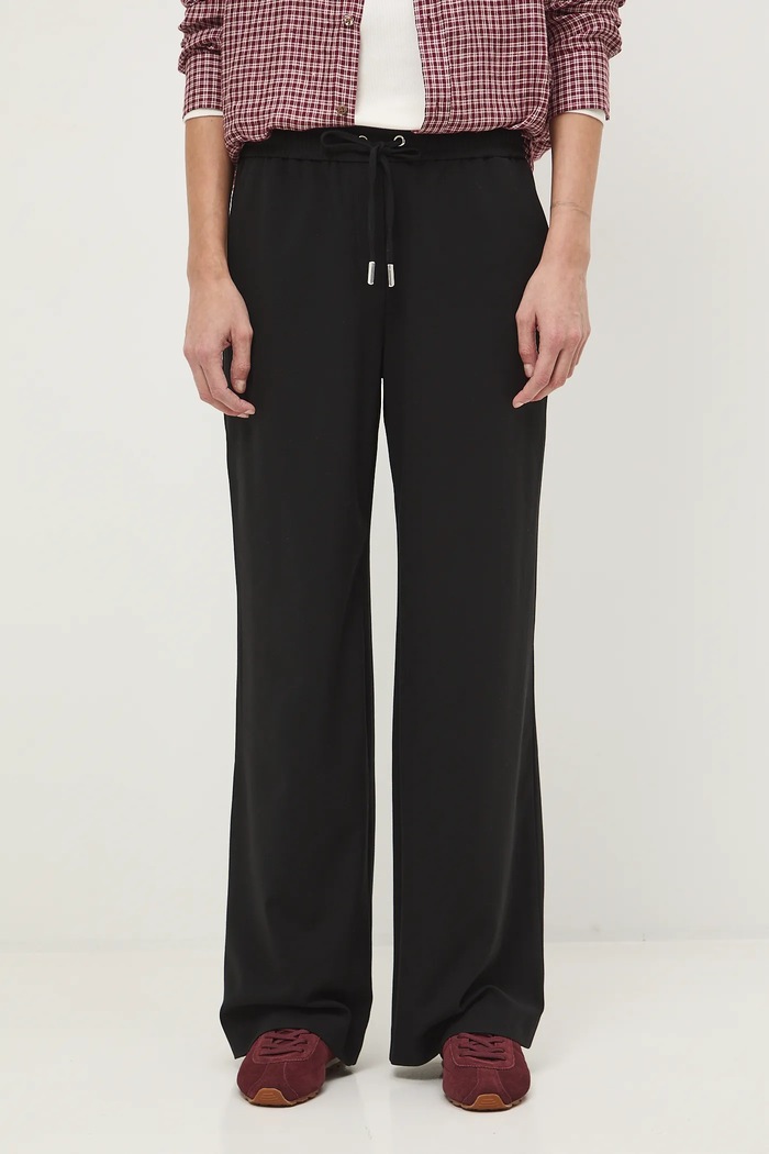 Nohavice hladké wide leg RS26-SPD201 čierna RS26