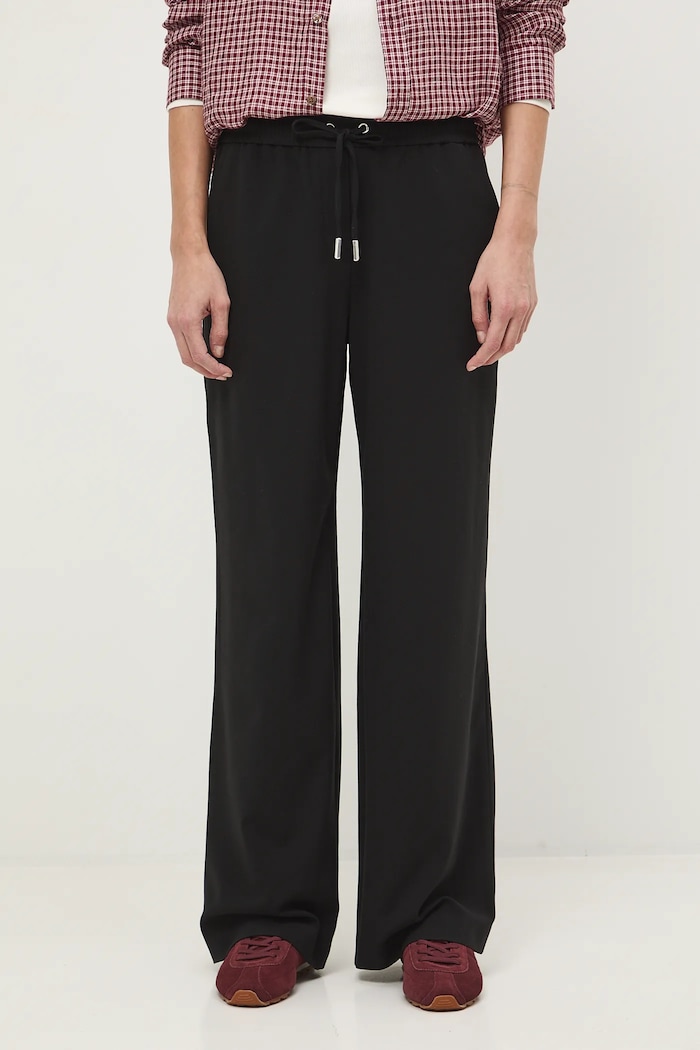 Nohavice hladké wide leg RS26-SPD201 čierna RS26