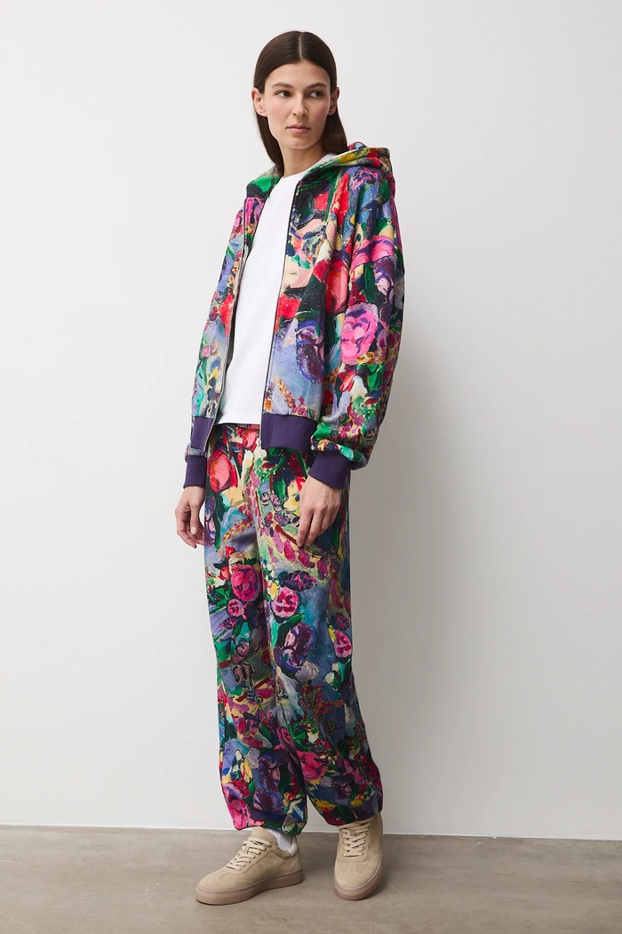 Spodnie dresowe damskie z kolekcji Eviva L'arte RS26-SPD251 multicolor
