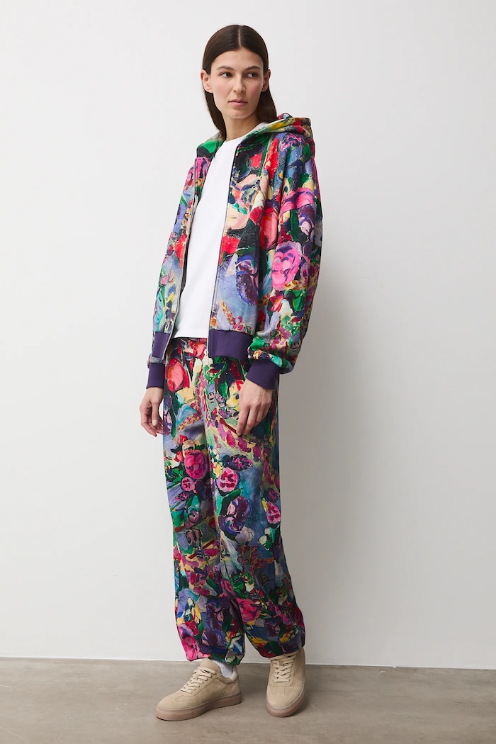 Spodnie dresowe damskie z kolekcji Eviva L'arte RS26-SPD251 multicolor