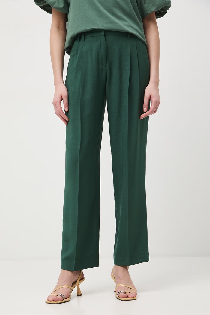 Medicine nohavice wide leg dámske s viskózou RS26-SPD601 zelená RS26