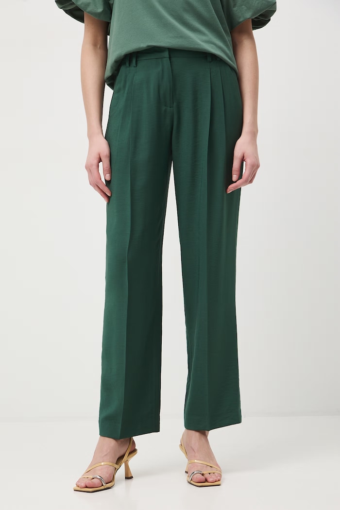 Medicine nohavice wide leg dámske s viskózou RS26-SPD601 zelená RS26