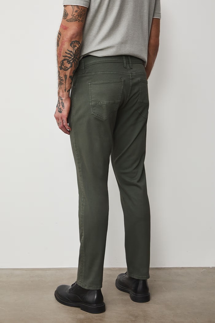Oblečenie Medicine nohavice slim fit pánske bavlnené s elastanom RS26-SPM403 zelená