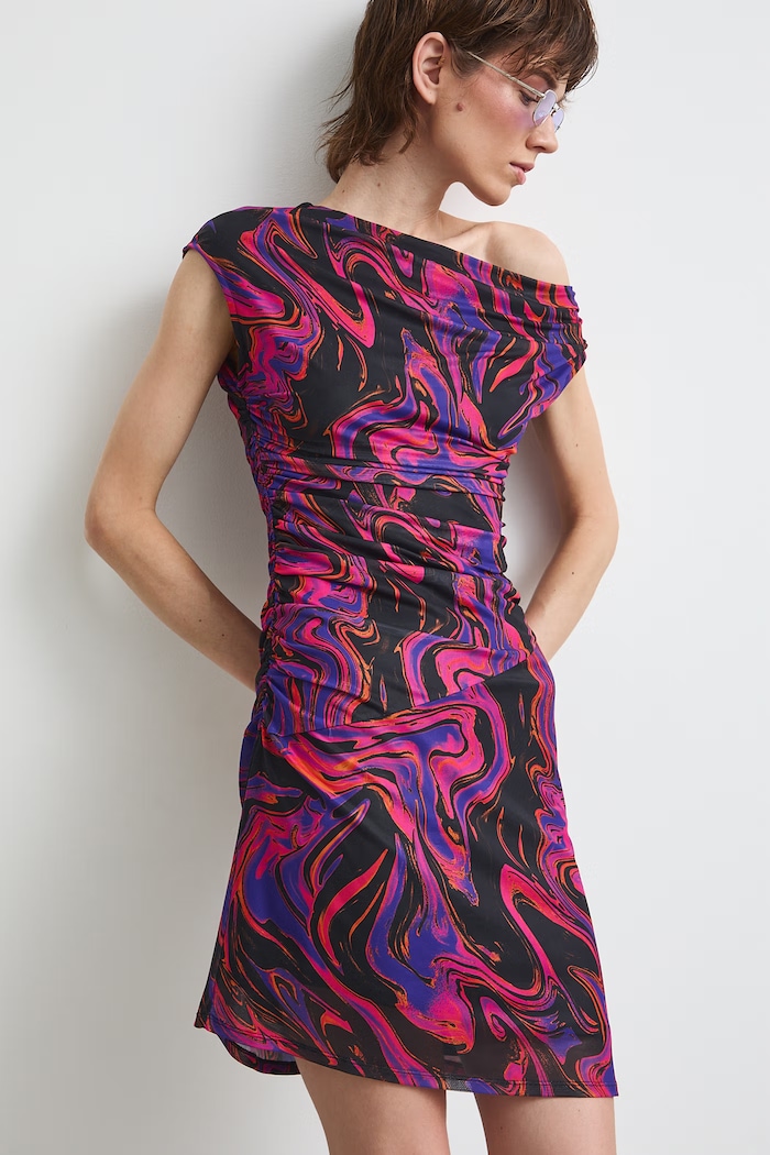Sukienka asymetryczna multicolor RS26-SUDC08