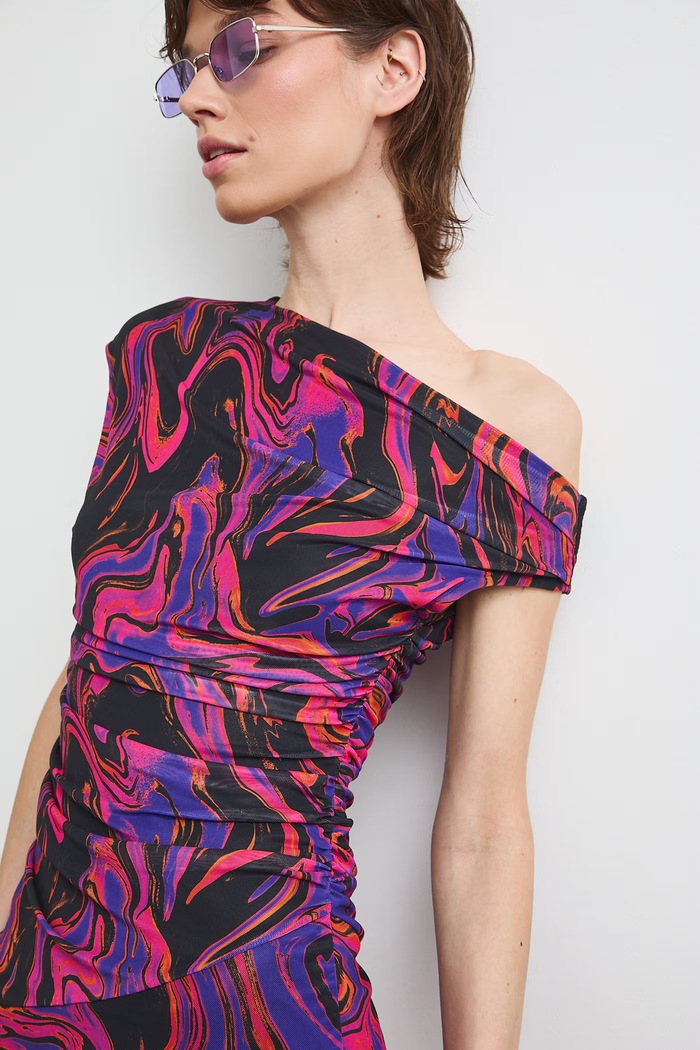 Sukienka asymetryczna multicolor RS26-SUDC08