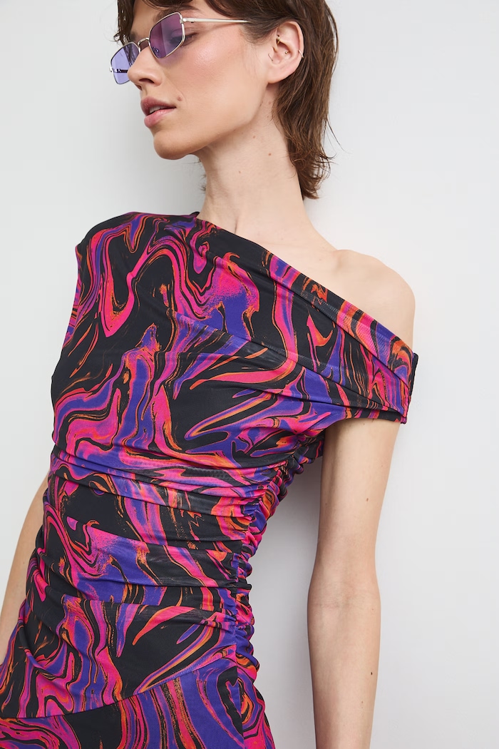Sukienka asymetryczna multicolor RS26-SUDC08