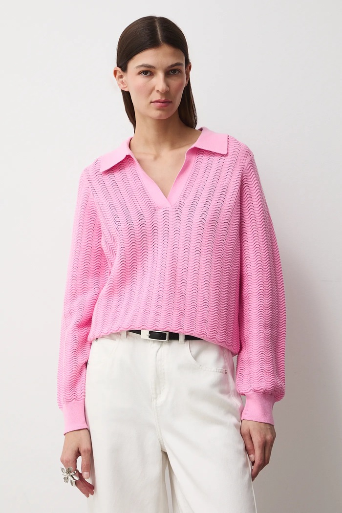 Medicine sweter bawełniany RS26-SWD200 różowy RS26