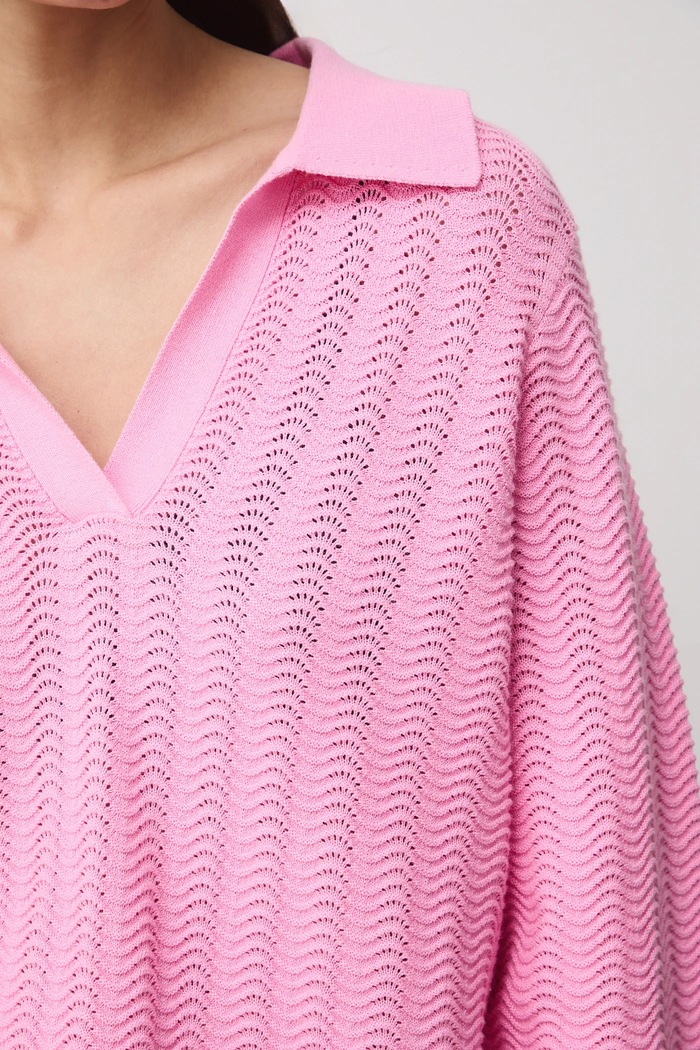 Medicine sweter bawełniany RS26-SWD200 różowy
