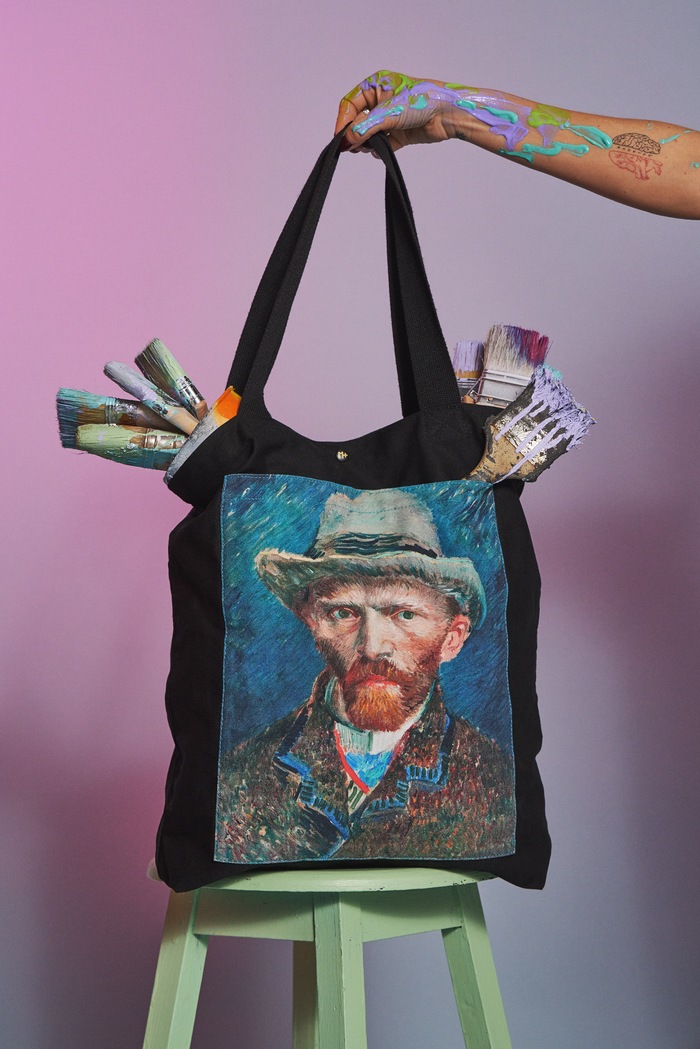 Torba bawełniana męska z kolekcji Eviva L'arte mieści A4 multicolor RS26-TCM250