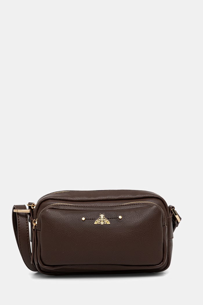 Dámska crossbody kabelka z imitácie kože Medicine hnedá RS26-TOD505