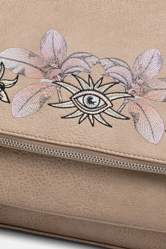 Torebka crossbody damska z imitacji skóry beżowy RS26-TOD601