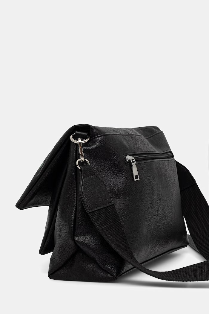Torebka crossbody damska z imitacji skóry RS26-TOD601 czarny RS26