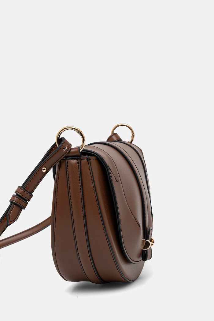 Akcesoria Torebka crossbody damska z imitacji skóry RS26-TOD602 brązowy