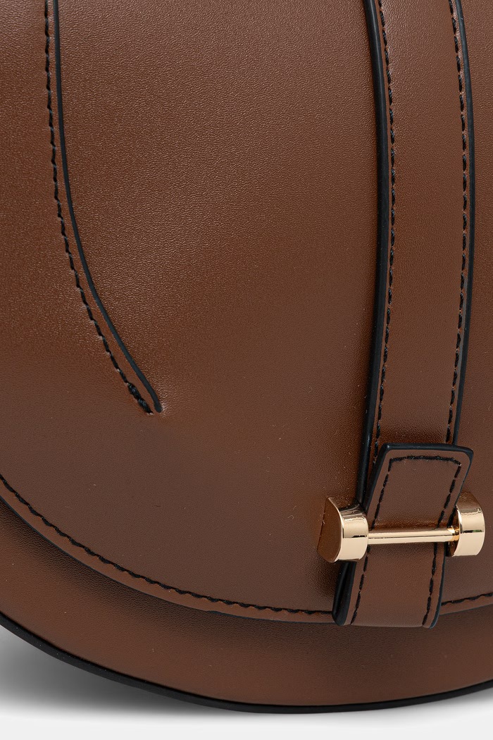 Torebka crossbody damska z imitacji skóry RS26-TOD602 brązowy