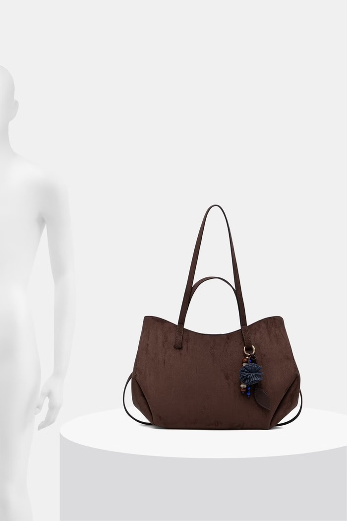 Medicine kabelka typu shopper dámska z imitácie semišu RS26-TOD803