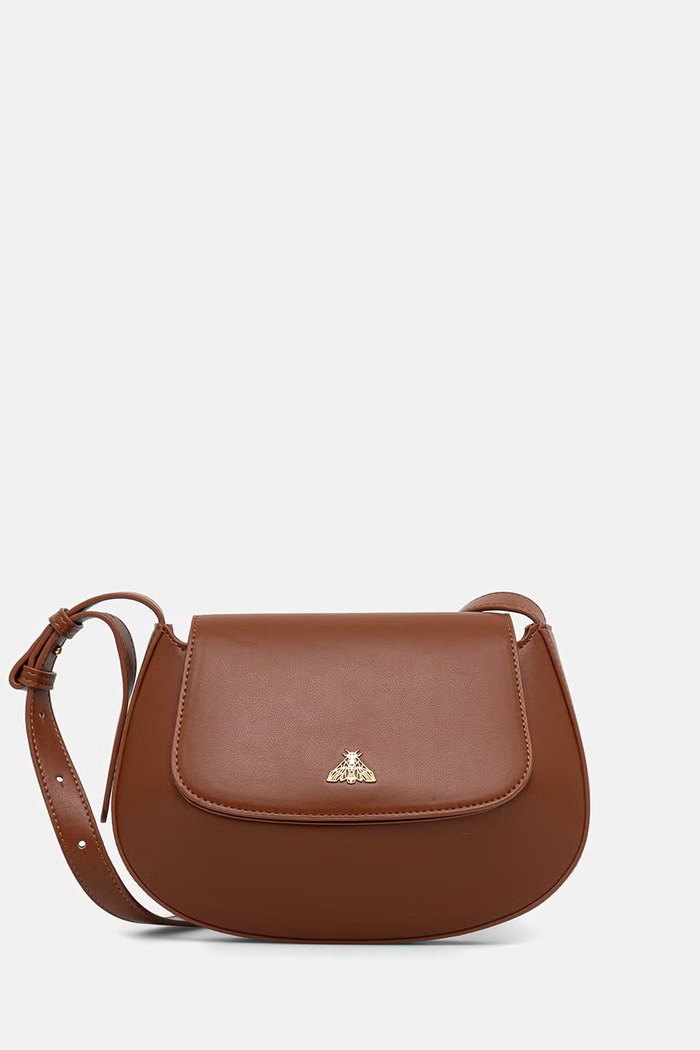 Medicine crossbody kabelka dámská z imitace kůže hnědá RS26-TOD805