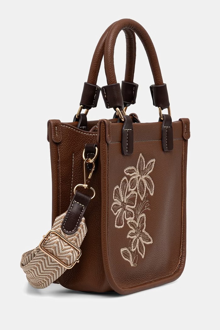 Medicine geantă crossbody pentru femei, cu imitație de piele RS26-TOD806 maro RS26