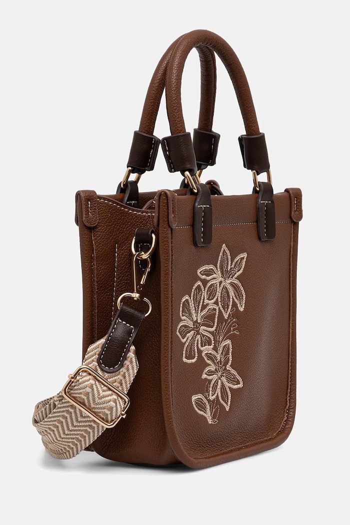 Medicine geantă crossbody pentru femei, cu imitație de piele RS26-TOD806 maro RS26