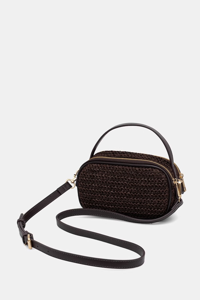 Medicine crossbody kabelka dámska pletená hnedá RS26-TOD807
