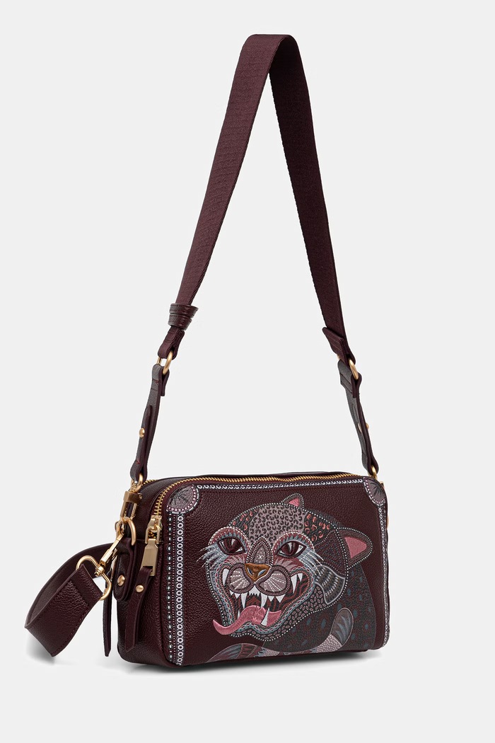 Doplnky Medicine crossbody kabelka dámska z imitácie kože RS26-TOD905 burgundské