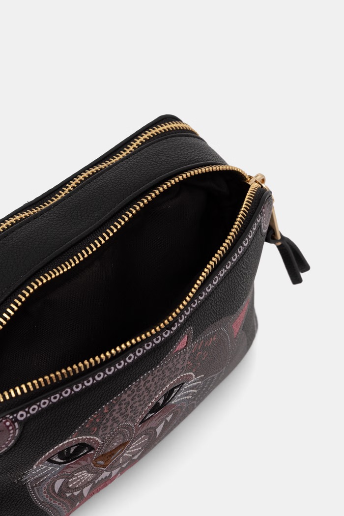 Medicine torebka crossbody damska z imitacji skóry RS26-TOD905 czarny