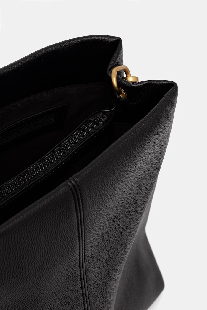 Medicine torebka shopper damska z imitacji skóry RS26-TOD909 czarny