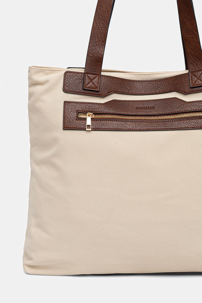 Akcesoria Medicine torebka shopper damska RS26-TOD913 beżowy