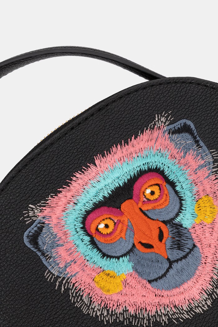 Medicine geantă crossbody pentru femei, cu imitație de piele RS26-TODA51 negru