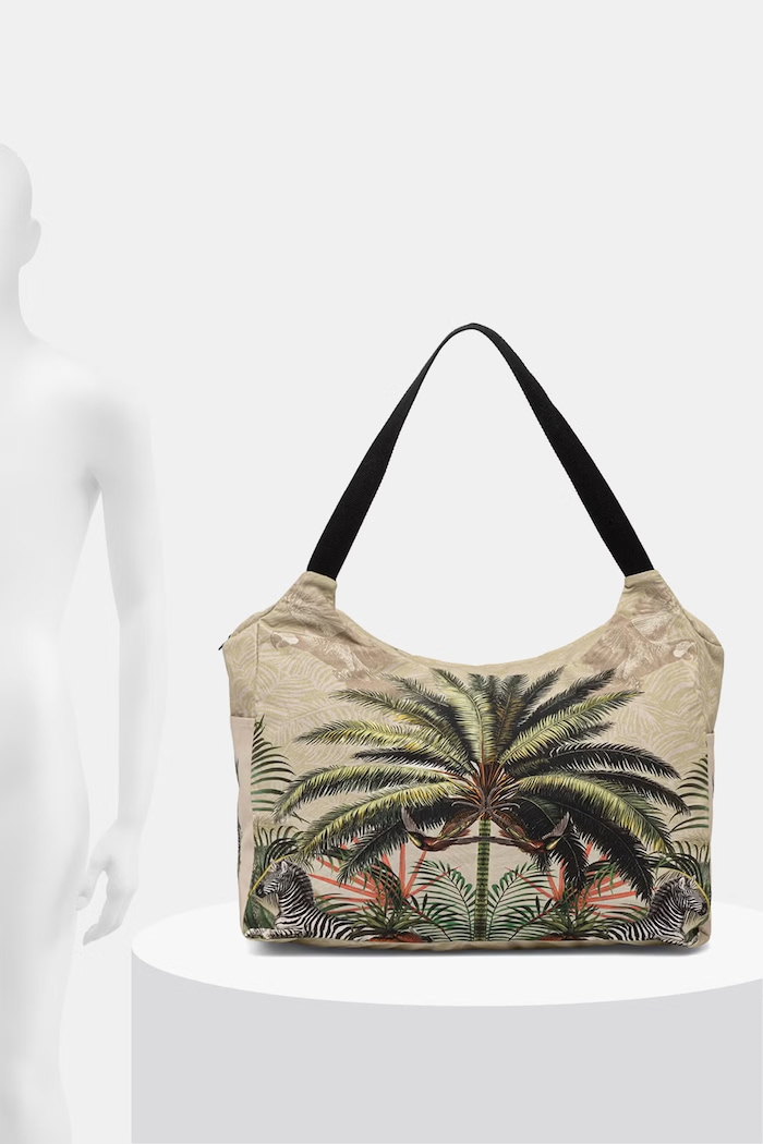 Kabelka typu shopper dámska bavlnená s motívom zeleniny RS26-TODB04