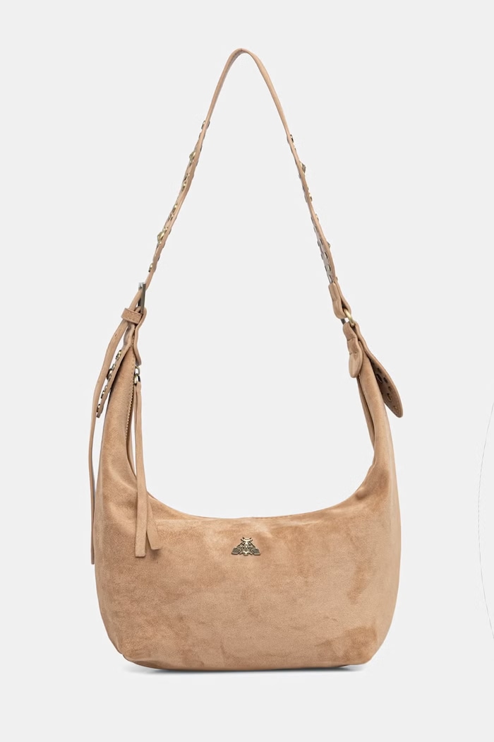 Kabelka hobo z imitácie semišu RS26-TODC03 béžová RS26