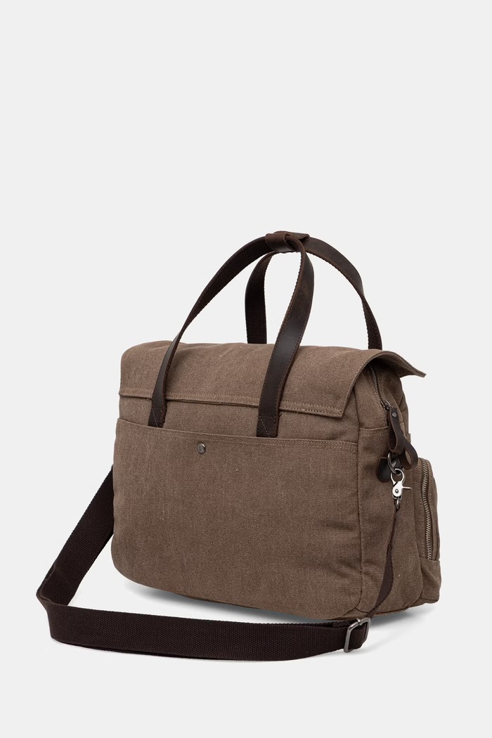 Torba męska z bawełną brązowy RS26-TOM900