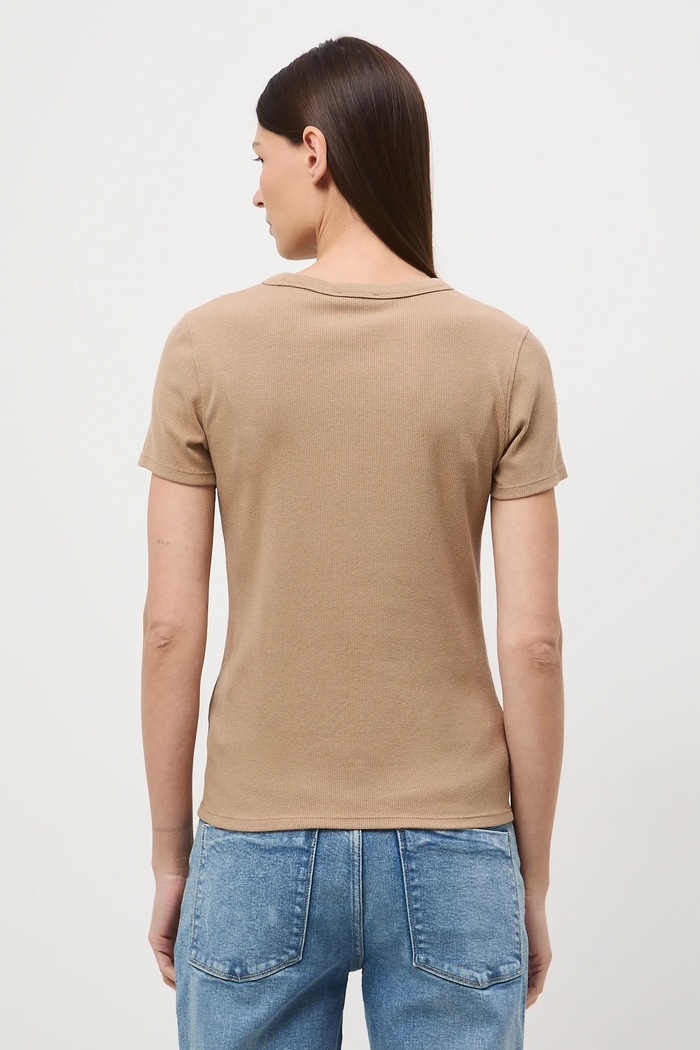 Odzież T-shirt damski z modalem RS26-TSD011 beżowy