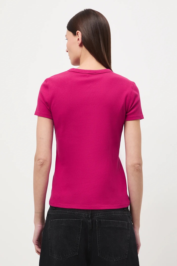 Odzież T-shirt damski z modalem RS26-TSD011 czerwony
