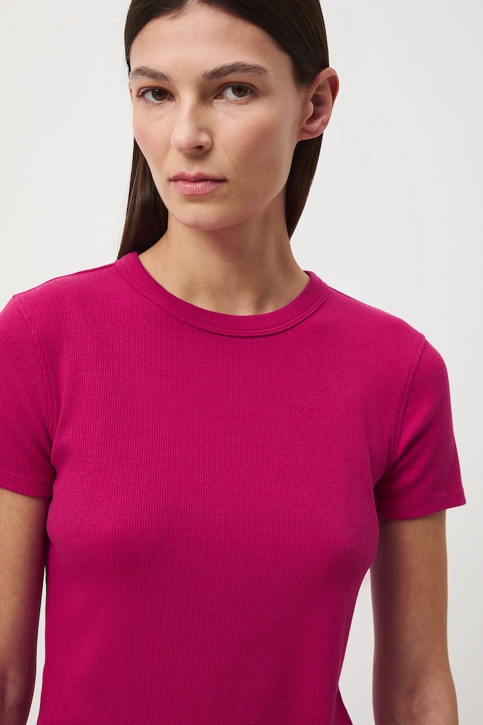 T-shirt damski z modalem czerwony RS26-TSD011
