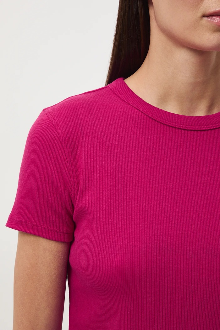 T-shirt damski z modalem RS26-TSD011 czerwony