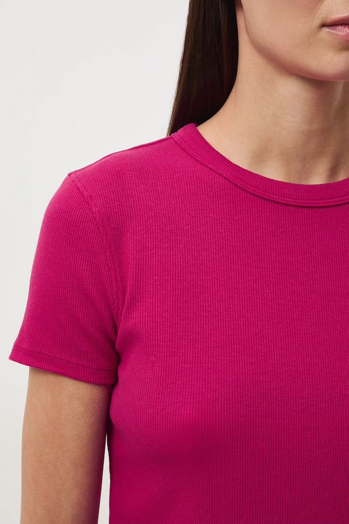T-shirt damski z modalem RS26-TSD011 czerwony