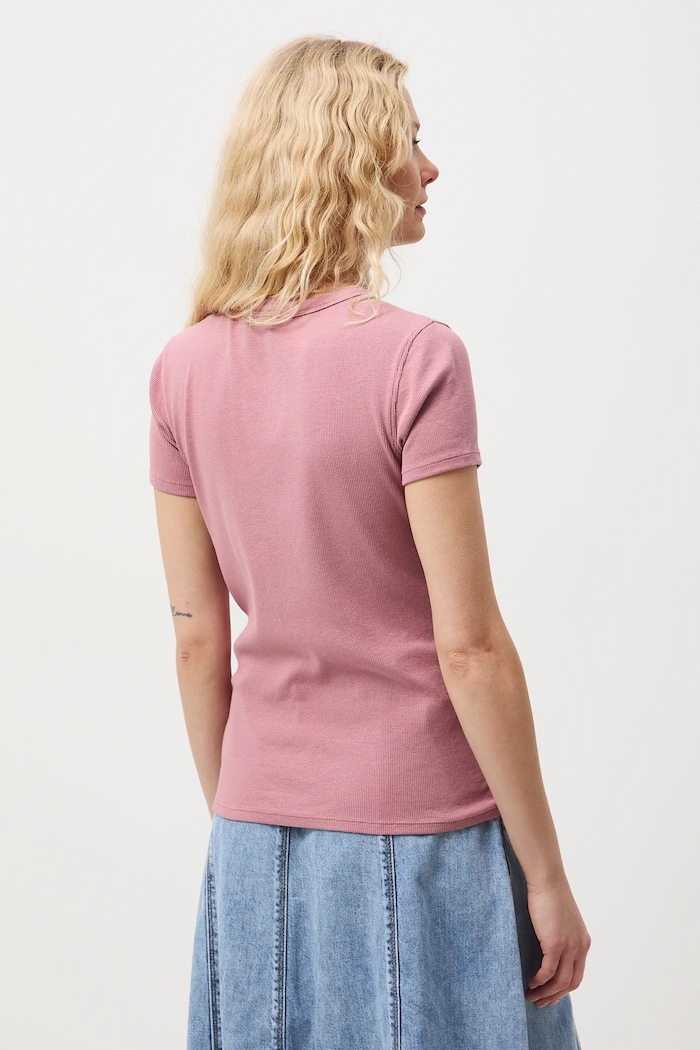 Odzież T-shirt damski z modalem RS26-TSD011 różowy