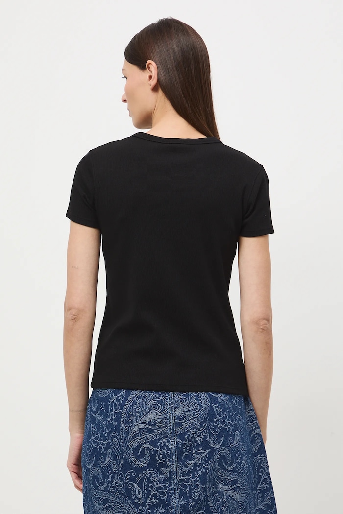 Odzież T-shirt damski z modalem RS26-TSD011 czarny