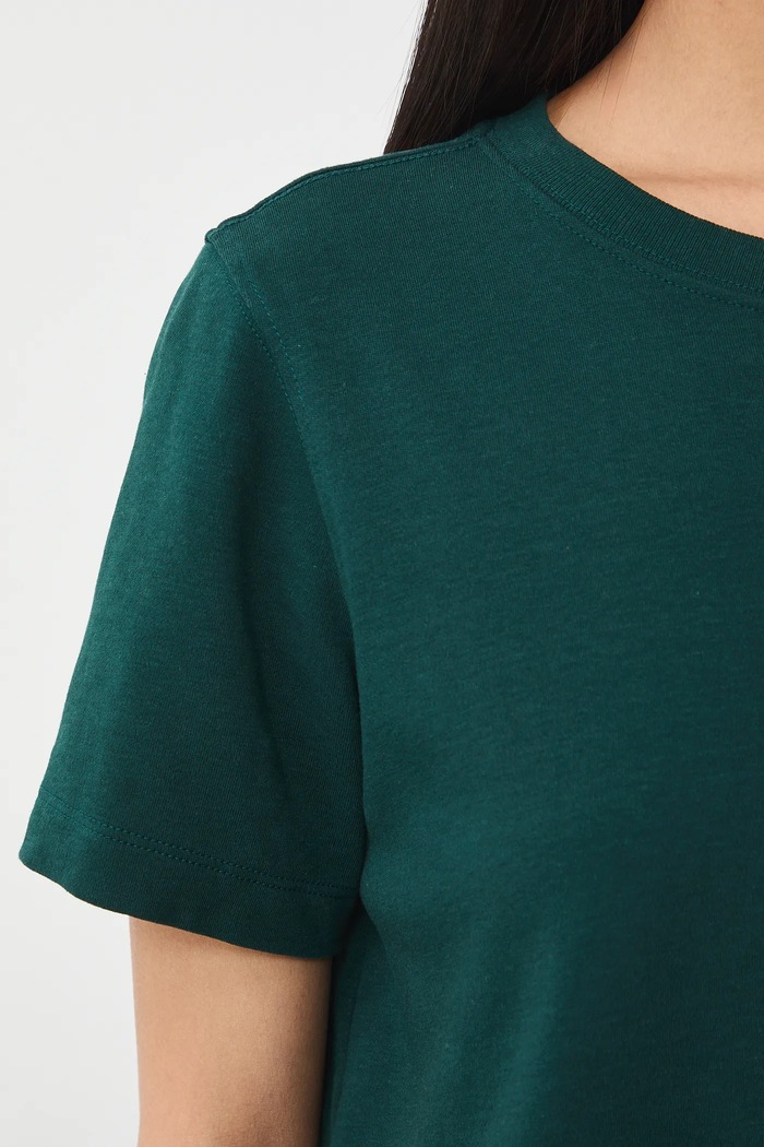 T-shirt bawełniany damski gładki RS26-TSD030 zielony