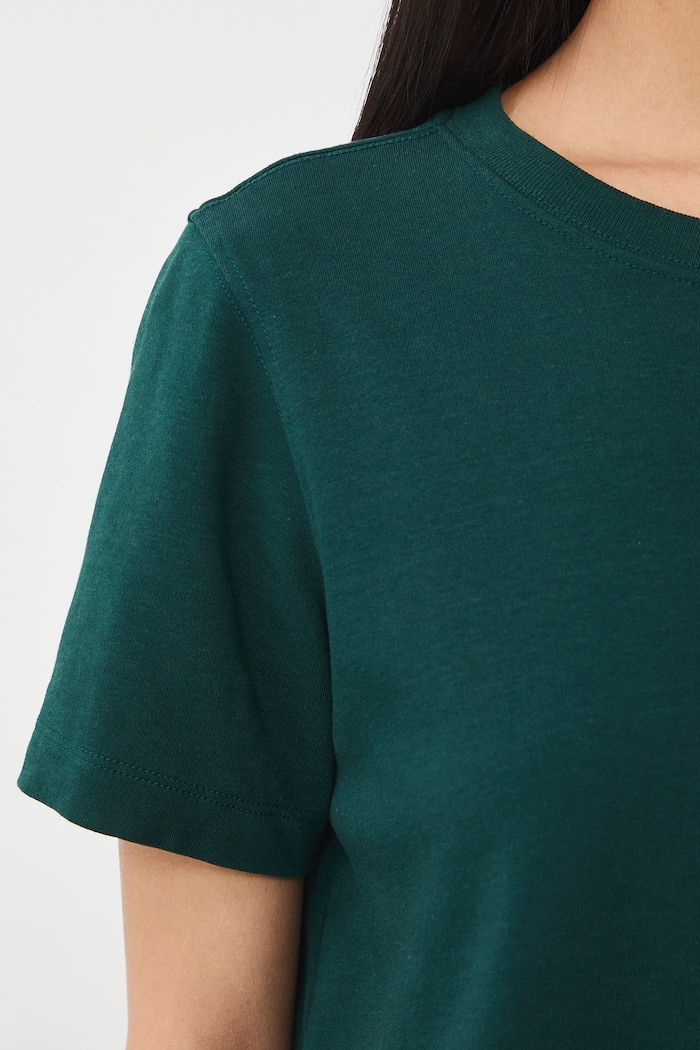 T-shirt bawełniany damski gładki RS26-TSD030 zielony